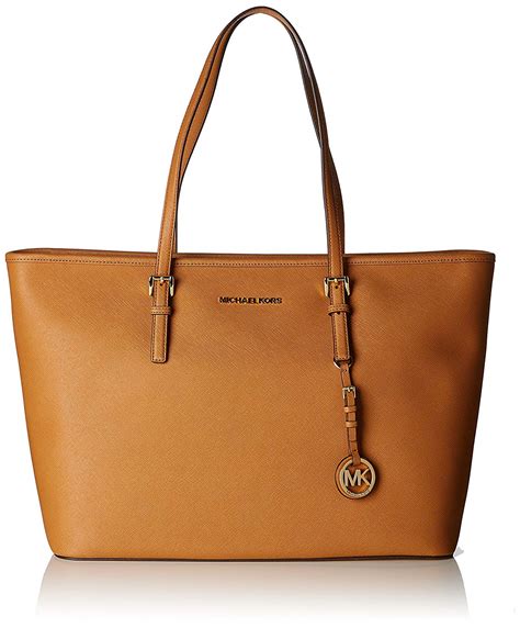 michael kors jet set medium travel saffiano leather tote|Michael Kors jet set tote.